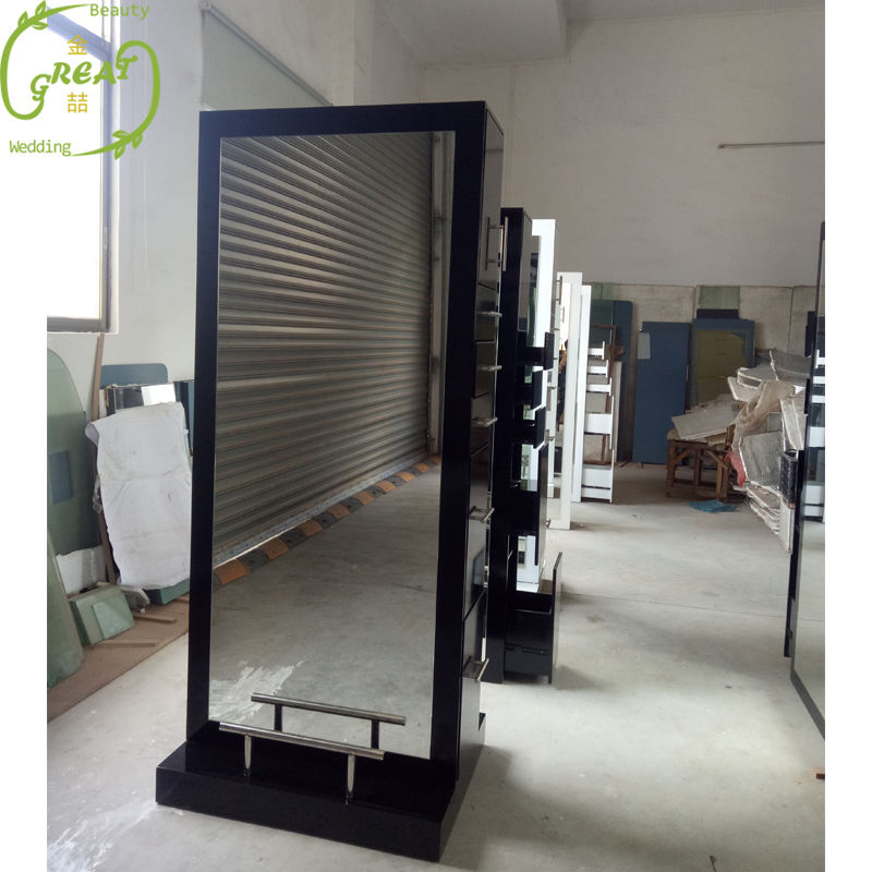 美容面両面シルバーとピンクのマジックブラウンセット理髪店家具美容院