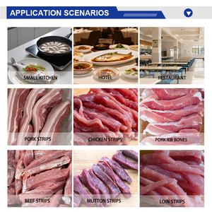 เครื่องหั่นเนื้อวัวสดแบบแผ่น เครื่องหั่นเนื้อหมู <span class=keywords><strong>อกไก่</strong></span> ปลาหมึก ปลาแซลมอน ปลาหมึกยักษ์ - Product Image 4