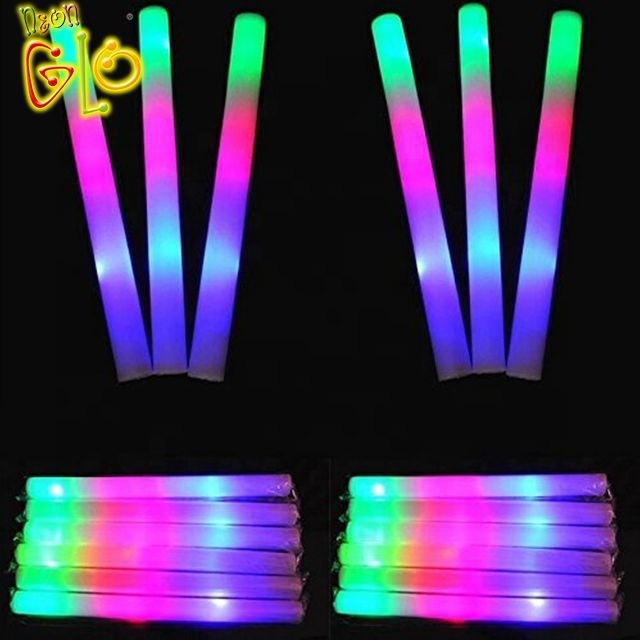 Wholesale Premium RGB LED Party Wand Foam Glow Sticks for Events Celebrations Concerts Weddings Holiday Flash Light Decorations