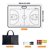 Tableau tactique d'entraîneur de basketball avec poignée, portable et effaçable à sec, pour l'analyse des matchs de basketball