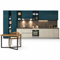 Ensemble d'armoires de cuisine modernes en bois massif laqué, écologiques, personnalisables, échantillon disponible, couleur personnalisée, taille personnalisée, usine OEM