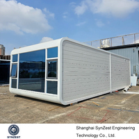 Maison mobile écologique moderne en forme de capsule spatiale, préfabriquée, modulaire, portable, sur roues, entièrement meublée