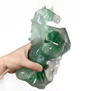 งานแกะสลักยูนิคอร์นจากฟลูออไรต์ธรรมชาติ สำหรับตกแต่งบ้าน - Product Image 1
