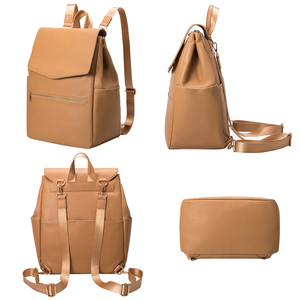 Bolso de bebé de cuero vegana multifunción, mochila clásica para <span class=keywords><strong>mamá</strong></span>, bolsa de pañales para bebé, venta al por mayor - Product Image 2