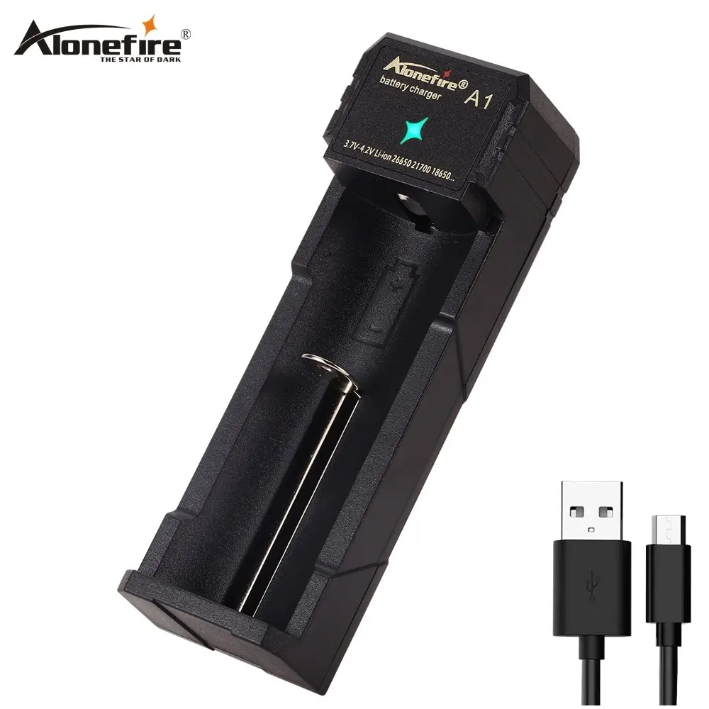 Alonefire A1 Quick Smart USB charging Charger 18650 26650 18350 32650 21700 26700 26500 Li-ion Rechargeable Battery charger