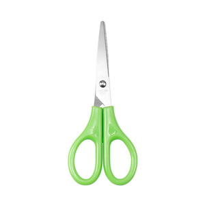 Student Scissors Stainless Steel Green Red Straight Head Portable For Home DIY Craft Use - Product Image 3