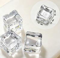 Cubes de glace artificiels en acrylique de forme irrégulière, design Art Déco, multicolores, transparents, écologiques, pour la décoration artisanale, la photographie et le remplissage de vases