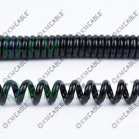 Câble à ressort à 2 noyaux Cordon à bobine flexible PVC PU PUR Caoutchouc Machine industrielle Fil spiralé Câble à bobine d'alimentation électrique