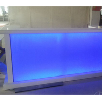 Comptoir de bar moderne bleu de haute qualité avec LED pour discothèque, design personnalisé