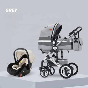 Cochecito Reclinable 4 en 1 con Asiento Plegable, Amortiguación de Impactos y Vista Elevada para Bebé - Product Image 2