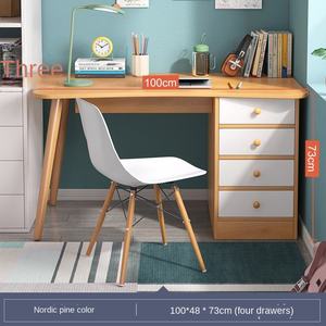 Haute qualité moderne nordique simple maison chambre enfants étude bambou bois blanc bureau avec tiroirs pour enfants - Product Image 6