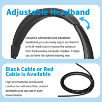 Auriculares USB con Cable y Micrófono con Cancelación de Ruido para PC, Auriculares para Centro de Llamadas, para Computadora Portátil, Trabajo de Oficina - H78