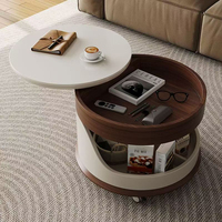 Mesa de Centro Moderna para el Hogar, Mueble Multifuncional con Almacenamiento Integrado, Mesa Auxiliar para Sofá con Altura Ajustable