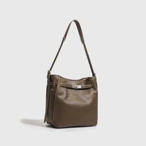 Sac <span class=keywords><strong>à</strong></span> main de luxe 2026 avec bandoulière réglable en cuir PU Litchi, sac seau grande capacité pour <span class=keywords><strong>femme</strong></span> - Product Image 6
