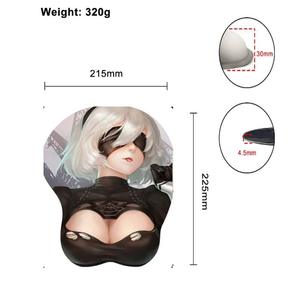 Tapis de souris 3D en silicone mixte, 21 style d'usine, Nezuko Luffy, <span class=keywords><strong>Hisoka</strong></span>, main, poignet, relax, impression personnalisée - Product Image 4