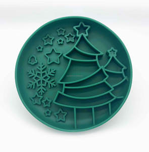 Mangkuk Anti-tersedak untuk Anjing dengan Desain Natal, Alas Makan Interaktif Gaya Natal dari Silikon dengan Pengisap untuk Perawatan - Product Image 4