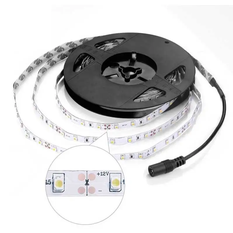 Venta caliente 12W Tira de luces LED flexibles 2835 LED 120LED/M DC 12V IP65 impermeable 8mm ancho doble capa gruesa PCB