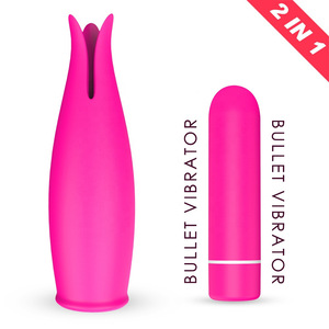Estimulador de Clítoris de Silicona al por Mayor, Juguetes Sexuales de Dedo, Vibrador de Lengua, 100% Impermeable, Recargable por USB - Product Image 3