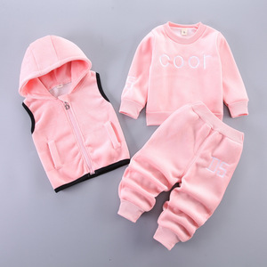 <span class=keywords><strong>Abbigliamento</strong></span> invernale spesso e caldo da ragazza set di vestiti in cotone peluche per bambine - Product Image 5