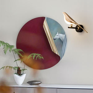 โคมไฟติดผนังรูปนก ดีไซน์หรูหรา ตกแต่งบ้าน ไฟ LED โคมไฟติดผนังสไตล์โพสต์โมเดิร์น ไฟตกแต่งภายใน - Product Image 3