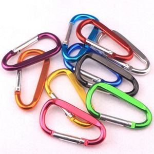 Mosquetón de colores al por mayor de fábrica, ganchos desinfectantes para hervidor, mosquetón plano <span class=keywords><strong>en</strong></span> forma de <span class=keywords><strong>D</strong></span> - Product Image 6