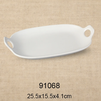 Assiettes à pâtes en céramique blanche en mélamine cassable ronde créative en gros