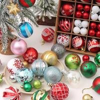 Bola Ornamen Natal PVC untuk Dekorasi Natal, Hiasan Bola Meriah