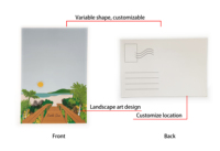 Bajo MOQ Papel personalizado Paisaje costero Patrones DE ARTE Diseño de ubicación manuscrita Postales para tarjetas de agradecimiento Impresión de volantes