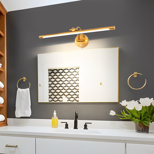 Modern Iron LED Touch Dimming Bathroom & Living Room Wall Lamp with US Gauge Plug - Product Image 3