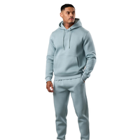 Setelan Training Pria Navy 2 Potong, Hoodie Pullover dan Celana Jogger, Bahan Fleece Lembut, Kasual, Streetwear, Olahraga, Gym, Loungewear