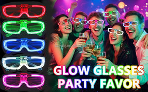 Gafas de luz fría LED EL, suministros de decoración de boda de Navidad, nuevos favores de fiesta de Halloween, novedades para fiestas, decoraciones para fiestas - Product Image 5
