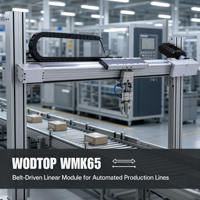 Module linéaire à entraînement par courroie WMK65, actionneur linéaire motorisé en aluminium extrudé, glissière à rainure en T