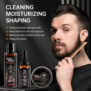 ชุดล้างห<span class=keywords><strong>น</strong></span>วดเคราและน้ำมั<span class=keywords><strong>น</strong></span>บำรุง แบรนด์ส่วนตัว ชุดของขวัญสำหรับล้างหนวด<span class=keywords><strong>เครา</strong></span> ควบคุมผมชี้ฟู บำรุงด้วยบาล์มสำหรับดูแลหนวด<span class=keywords><strong>เครา</strong></span>สำหรับผู้ชาย - Product Image 3