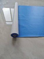 Tissu non tissé en polaire 100 % polyester blanc et bleu, film adhésif, résistant aux taches, écologique, respirant et imperméable