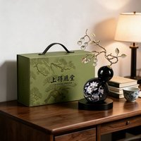 Figurine de gourde en laque noire incrustée de nacre - Nouvelle décoration artisanale de style chinois pour la maison