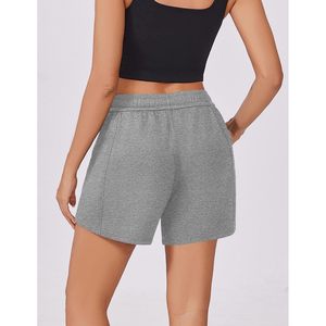 FOXA Athletic Sweat Shorts Women High Waisted Comfy Drawstring Casual <b>Lounge</b> Shorts With Pockets - Product Image 2