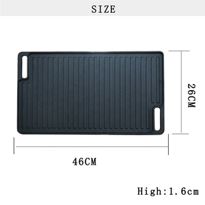 ChuiHua Discount Cast Iron Griddle Reversible <strong>Grill</strong> Griddle <strong>Pan</strong> Non-Stick Double Burner Griddle <strong>Grill</strong> <strong>Pan</strong> Cookware for BBQ - Product Image 2