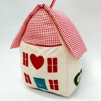 Nouveau design pain d'épice maison noël butées de porte sac de sable en peluche bouchon de porte pour la décoration de la maison