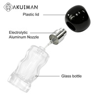 Botella de Perfume de Vidrio Irregular Única de 50 ml, Nuevo Diseño, Botella de Spray Vacía Personalizada, OEM ODM, Empaque Personalizado