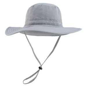Berretto da pesca UV uomo estate a prova di Uv tesa larga cappelli da sole Boonie Camouflage protezione solare impermeabile escursione all'aperto caccia cappello da pescatore
