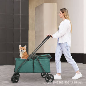 Grand chariot pliable pour <span class=keywords><strong>chien</strong></span> avec 20kg de capacité en matériau ABS Chariot de voyage pour animaux de compagnie - Product Image 5