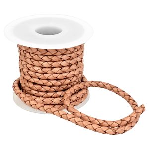 Hot Selling Braided PU Leather Cord Brown Faux Leather <b>Rope</b> for DIY Jewelry Making, Necklace Bracelet Belt Crafting Supplie - Product Image 2