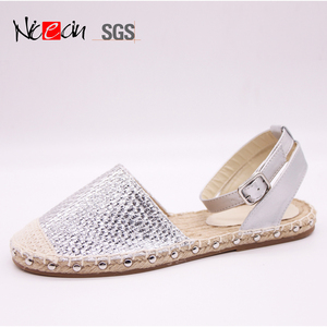 High Quality weiche Comfort baumwolle <span class=keywords><strong>stoff</strong></span> oberen jute flache schuhe thik sohle espadrille - Product Image 3