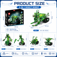 Juguete de Bloques de Construcción de Robots Transformables, Serie de Insectos, Control por Aplicación, Juego de Programación STEM, Rompecabezas Educativos