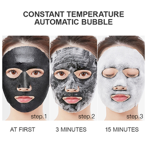 Mascarilla de burbujas O2 negra purificadora profunda al por mayor (paquete de 5), mascarilla facial de burbujas para purificar e iluminar - Product Image 4