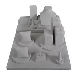 Plateau de présentation de bijoux en microfibre pour comptoir, accessoires de présentation de bijoux en velours, direct usine - Product Image 3