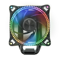 Ventilateur de refroidissement CPU Cool Storm RGB/ARGB à 6 tubes en cuivre pour boîtier d'ordinateur avec dissipateur thermique de jeu personnalisé, 4 couleurs, roulement fluide