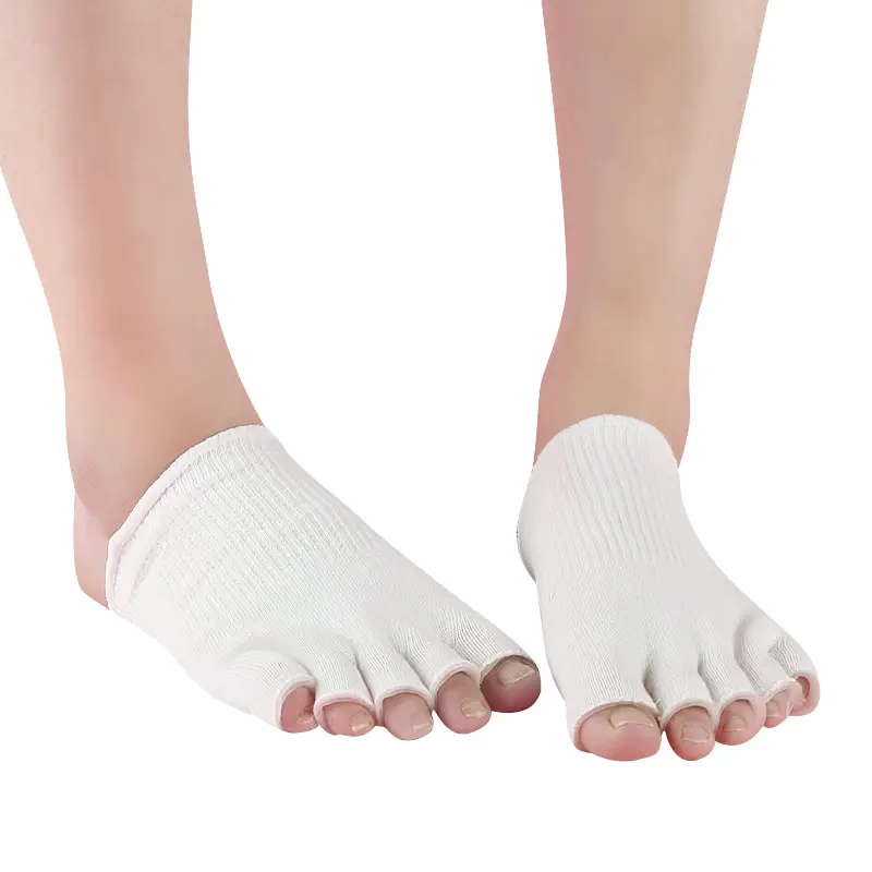 Kaus kaki Spa untuk perawatan kaki tumit pecah-pecah & kaki kering kaus kaki pelembap Gel lima jari kaki kaus kaki Spa Gel jari terbuka untuk wanita anak perempuan