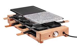 <span class=keywords><strong>Grill</strong></span> électrique <span class=keywords><strong>Raclette</strong></span> avec plaque en acier moulé sous pression, design moderne, haute efficacité, dispositif de sécurité flamme pour plus de 5 personnes, finition bois - Product Image 4