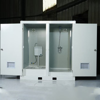 Toilettes portables étanches avec lavabo, éclairage, extracteur et porte-serviettes en papier pour usage extérieur
